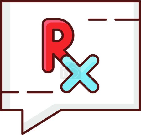 Illustration for RX icon. vector illustration - Royalty Free Image