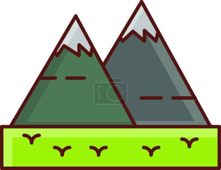 Illustration for Mountain icon. vector illustration - Royalty Free Image