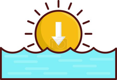 Illustration for Weather icon, vector illustration simple design - Royalty Free Image