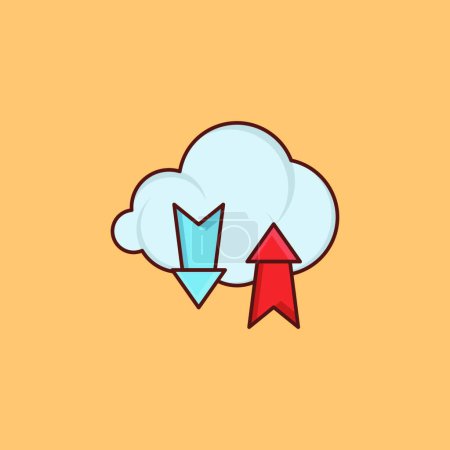 Illustration for Cloud icon. vector illustration - Royalty Free Image