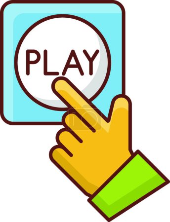 Illustration for Play  icon. vector illustration - Royalty Free Image