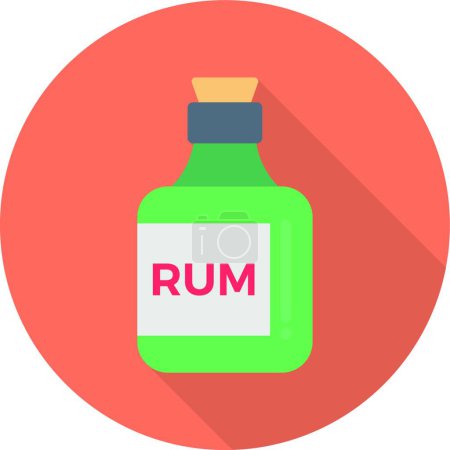 Illustration for Rum icon. vector illustration - Royalty Free Image
