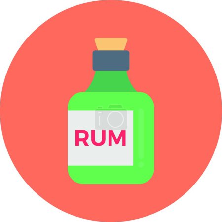 Illustration for Rum icon. vector illustration - Royalty Free Image