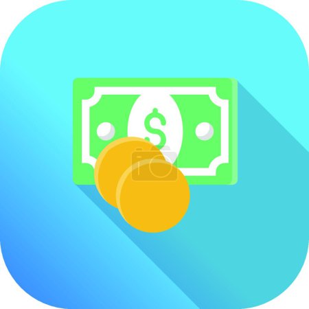 Ilustración de Icono de dinero en efectivo, ilustración vectorial - Imagen libre de derechos