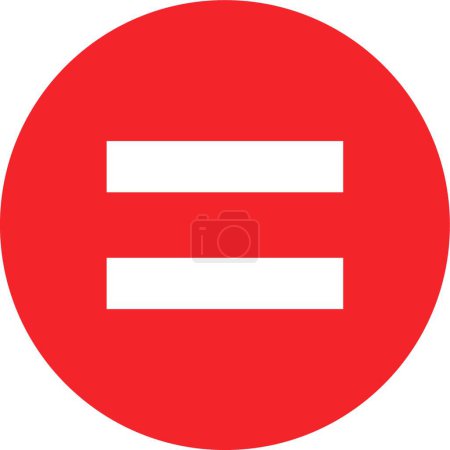 Ilustración de Icono de signo igual, ilustración vectorial - Imagen libre de derechos