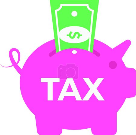 Ilustración de Icono de impuestos, ilustración vectorial - Imagen libre de derechos