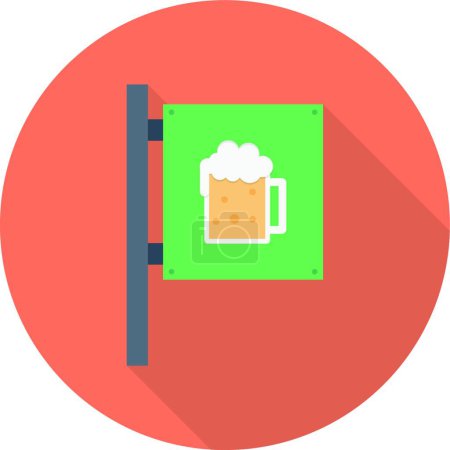 Téléchargez les illustrations : Icône de bière, illustration vectorielle - en licence libre de droit