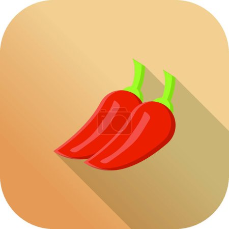 Illustration for Peppers icon vector illustration - Royalty Free Image