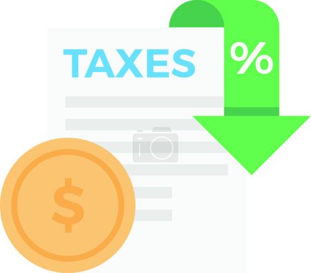 Illustration for Taxes icon, vector illustration - Royalty Free Image