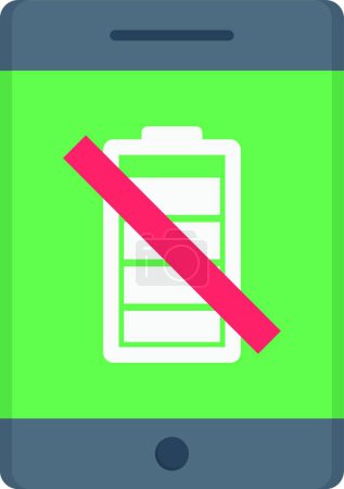 Illustration for Low battery icon vector illustration - Royalty Free Image