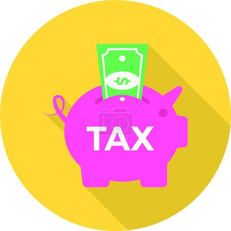 Ilustración de Icono de impuestos, ilustración vectorial - Imagen libre de derechos
