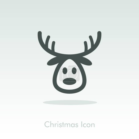 Ilustración de Christmas reindeer  icon   vector illustration - Imagen libre de derechos