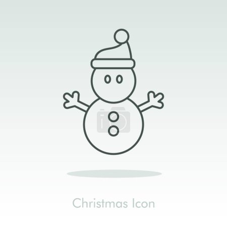 Illustration for Cute snowman icon, vector illustration - Royalty Free Image