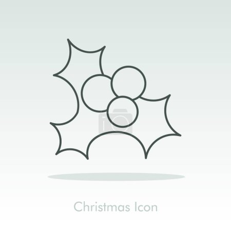 Illustration for Christmas mistletoe icon   vector illustration - Royalty Free Image