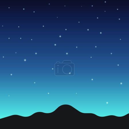 Illustration for Night sky background    vector illustration - Royalty Free Image