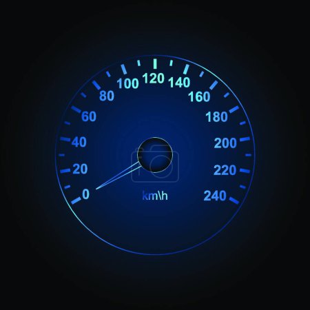 Illustration for Auto speedometer lighting   vector illustration - Royalty Free Image