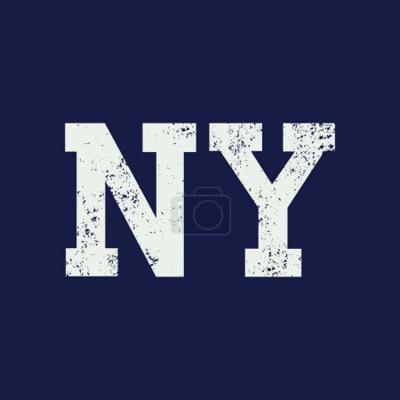 Téléchargez les illustrations : "NY signe inscription "icône vectoriel illustration - en licence libre de droit