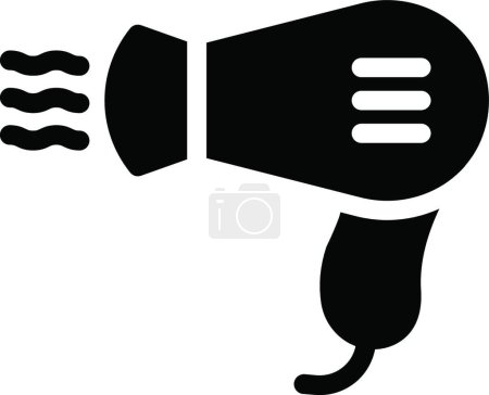 Illustration for "hair dryer" web icon vector illustration - Royalty Free Image