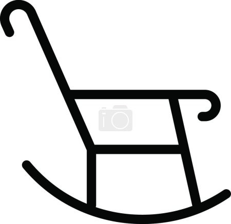 Illustration for Chair web icon vector illustration - Royalty Free Image