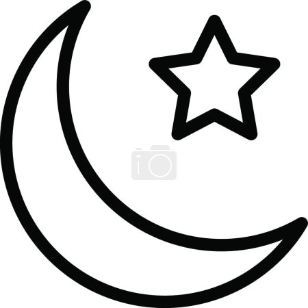Ilustración de Moon and star icon vector illustration - Imagen libre de derechos