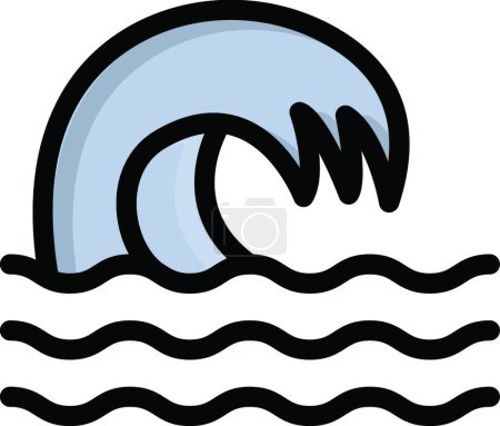 Illustration for Wave icon vector illustration - Royalty Free Image