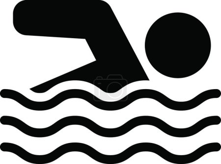Illustration for Swimmer icon vector illustration - Royalty Free Image