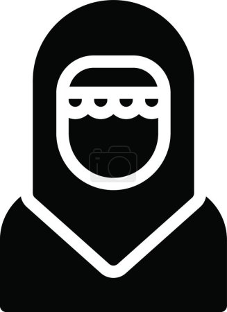 Illustration for Hijab icon vector illustration - Royalty Free Image