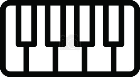 Téléchargez les illustrations : Illustration vectorielle icône piano - en licence libre de droit