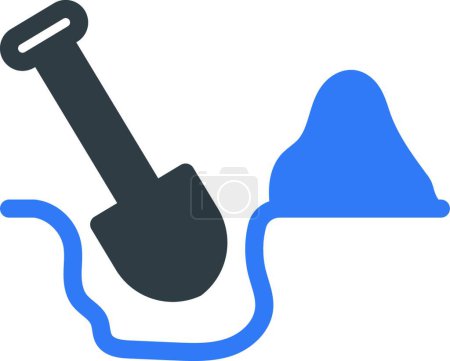 Illustration for Digging icon, vector illustration - Royalty Free Image