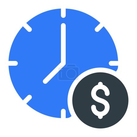 Illustration for Time is money icon vector illustration - Royalty Free Image