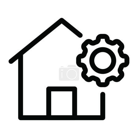 Illustration for House icon   vector illustration - Royalty Free Image