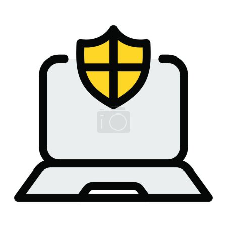 Illustration for Secure icon for web, vector illustration - Royalty Free Image