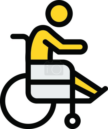 Téléchargez les illustrations : Icône handicap pour web, illustration vectorielle - en licence libre de droit