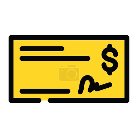 Illustration for Cheque icon for web, vector illustration - Royalty Free Image