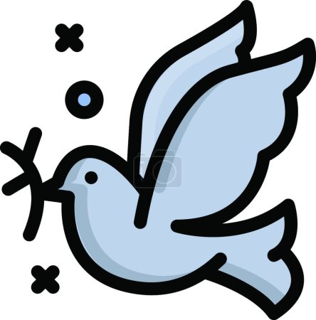 Téléchargez les illustrations : Icône de pigeon pour le web, illustration vectorielle - en licence libre de droit