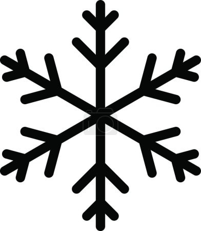 Ilustración de Hermoso icono de copo de nieve, vector de ilustración - Imagen libre de derechos