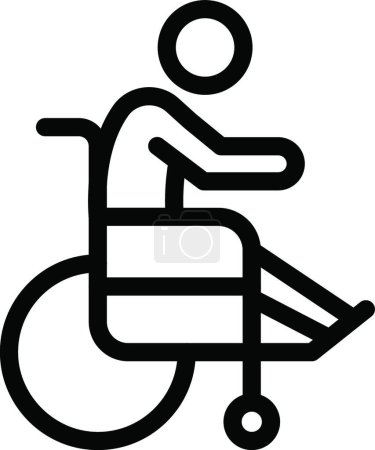 Illustration for Handicap icon  vector illustration - Royalty Free Image