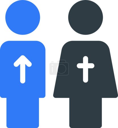 Illustration for Male and female icon, vector illustration - Royalty Free Image
