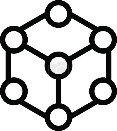 Ilustración de "interconectado "icono de ilustración de vectores - Imagen libre de derechos