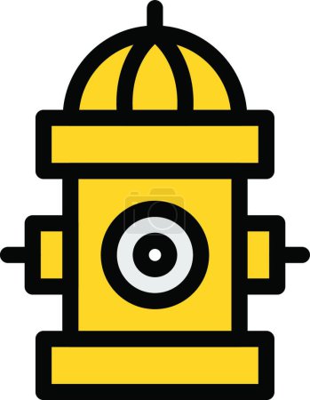 Ilustración de Icono de hidrante, ilustración vectorial diseño simple - Imagen libre de derechos