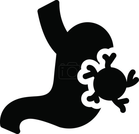 Ilustración de Icono del estómago, vector ilustración diseño simple - Imagen libre de derechos