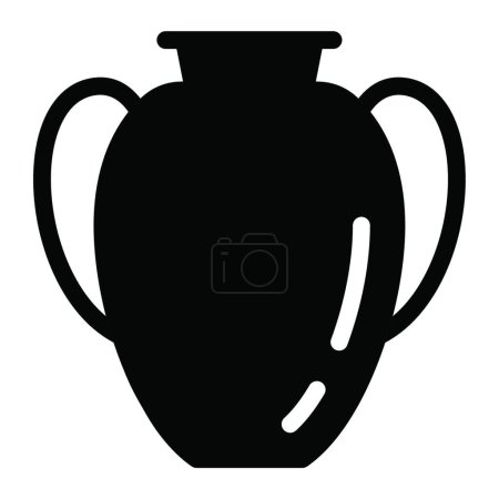 Téléchargez les illustrations : Icône de vase, illustration vectorielle design simple - en licence libre de droit