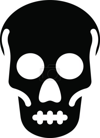 Téléchargez les illustrations : Icône de crâne mort, illustration vectorielle conception simple - en licence libre de droit