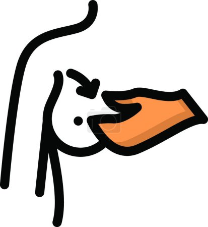 Ilustración de Icono del pecho, vector ilustración diseño simple - Imagen libre de derechos