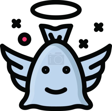 Illustration for Angel icon vector illustration - Royalty Free Image
