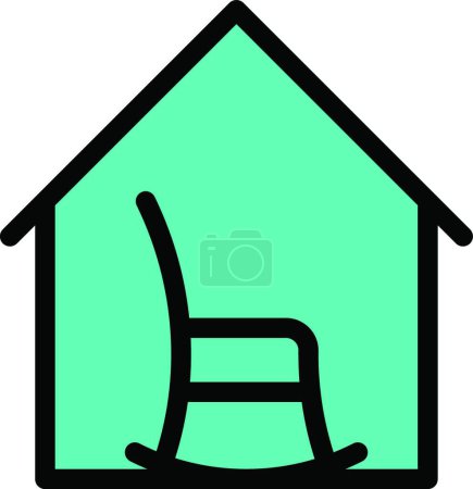 Illustration for House icon, vector illustration - Royalty Free Image