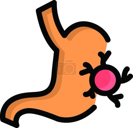 Illustration for "stomach "  icon vector illustration - Royalty Free Image