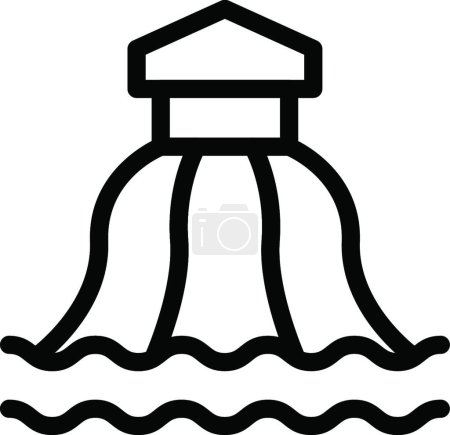 Ilustración de "tobogán acuático "icono web vector ilustración - Imagen libre de derechos