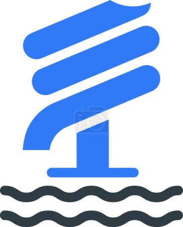 Ilustración de "agua "icono vector ilustración - Imagen libre de derechos