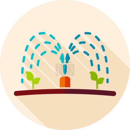 Illustration for "Automatic irrigation sprinkler icon" - Royalty Free Image